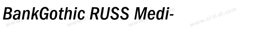 BankGothic RUSS Medi字体转换